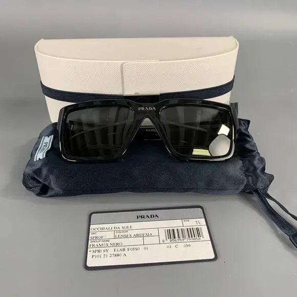 PRADA Black Dark Grey PR 09YS Acetate Sunglasses & Eyewear - Picture 7 of 7